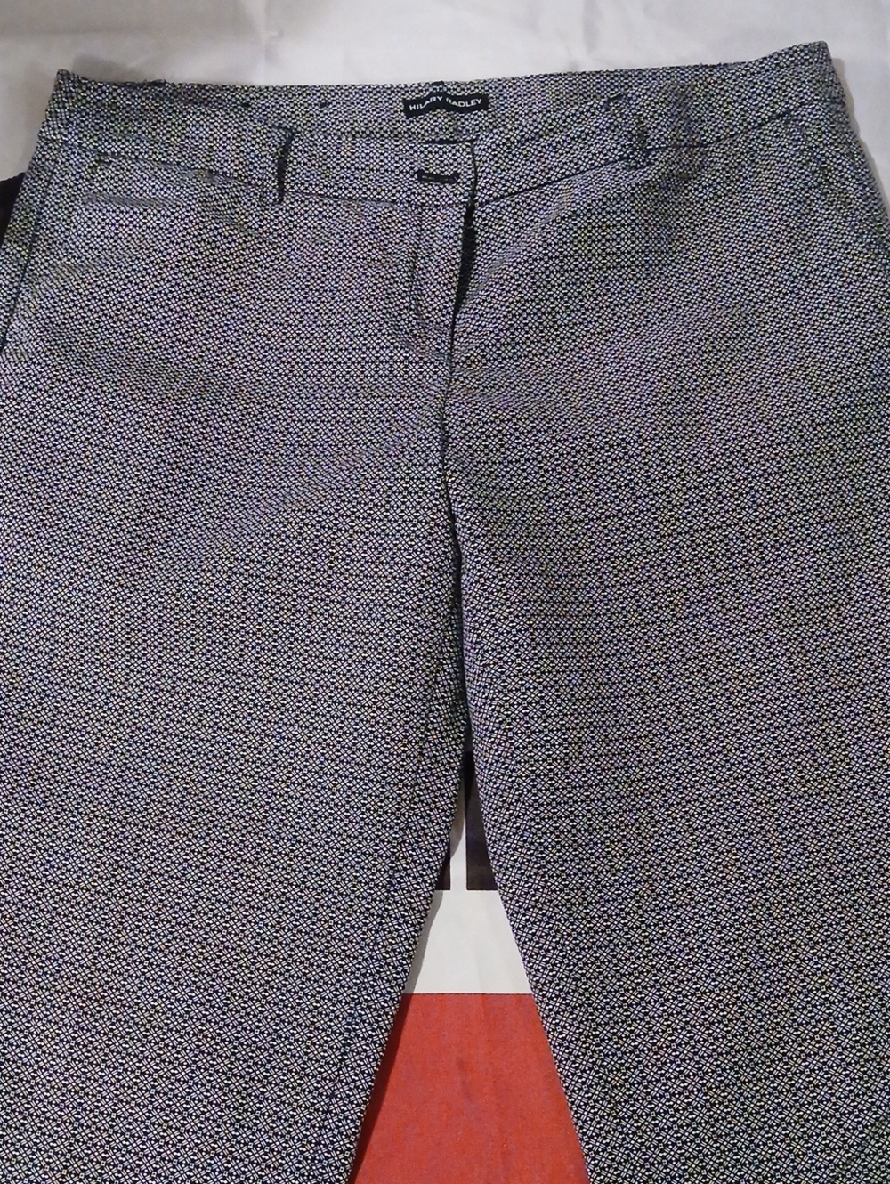 Gray Micro-Pattern Dress Pants